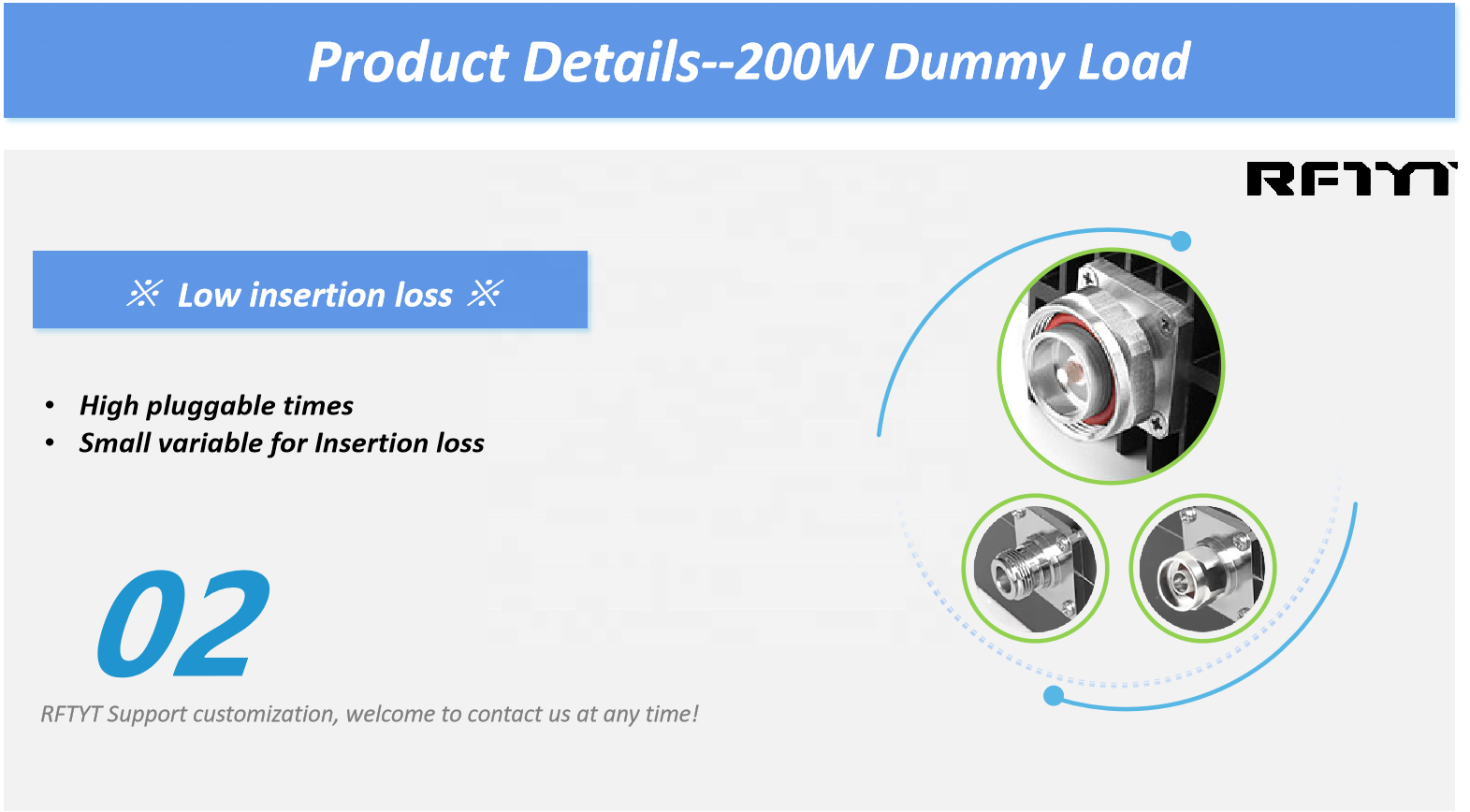 Specialization Dc~18Ghz Rf Dummy Load Dummy Low Insertion Loss High Frequency Load