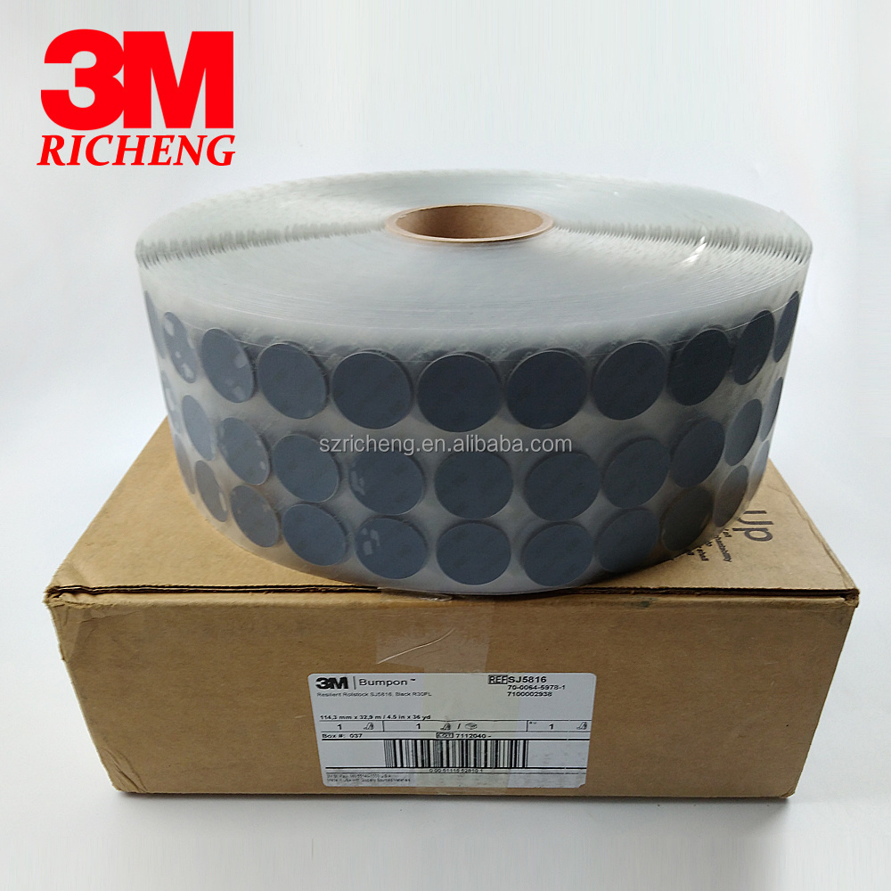 3M SJ5816 1.6mm thickness bumper black rubber pads 3M Bumpon Protective Products SJ5816