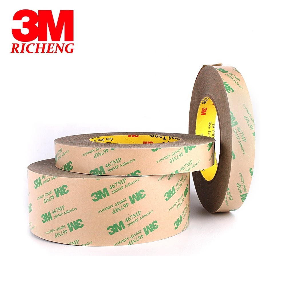 SZBFT 3M 467mp  Thin 3M 467MP 200MP Adhesive Double Sided Sticky Tape High Temp. Resist Nameplate Bond