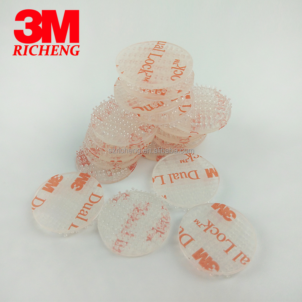 100% original 3M Clear tape SJ3560 dual lock fastener self adhesive tape die cut circle square any customized size 3m sticker