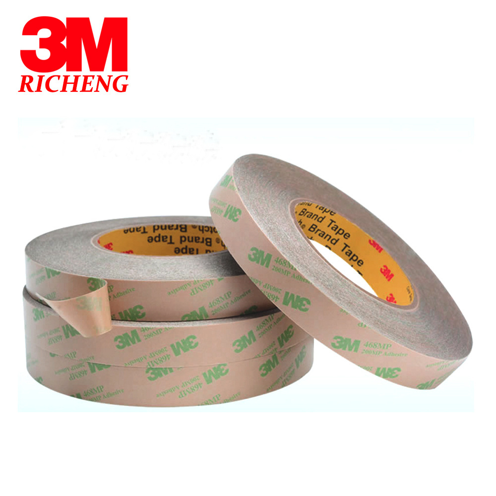 3M 468MP Two Sides Sticker for Keyboard Rubber, Foam Phone Panel Thermal Pad ,18mmx55m size High Temperature Resist