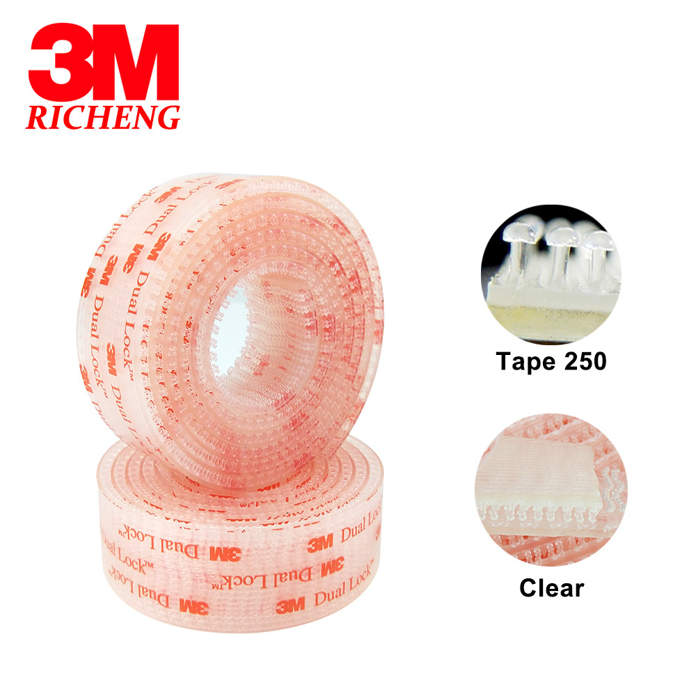 100% Original 3M Dual Lock SJ3560 Clear Reclosable Fastener adhesive Tape 1/6 Self Adhesive SJ3560 Dual Lock  Mushroom Tape