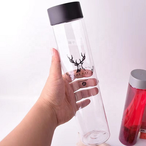 Factory 300 400 500ml Custom Disposable PET Milk Tea Beverage  Bottles Juice Plastic Water Bottle with Screw Lid