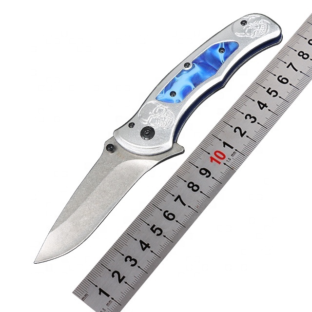 OEM Easy Carry Popular Aluminum Survival Knife Camping Portable Pocket Folding Knife with belt clip