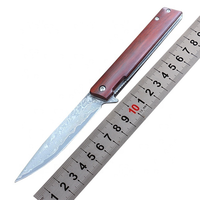 OEM Bearing Outdoor Wood Handle Damascus blank knives pakistan for protection with gift box