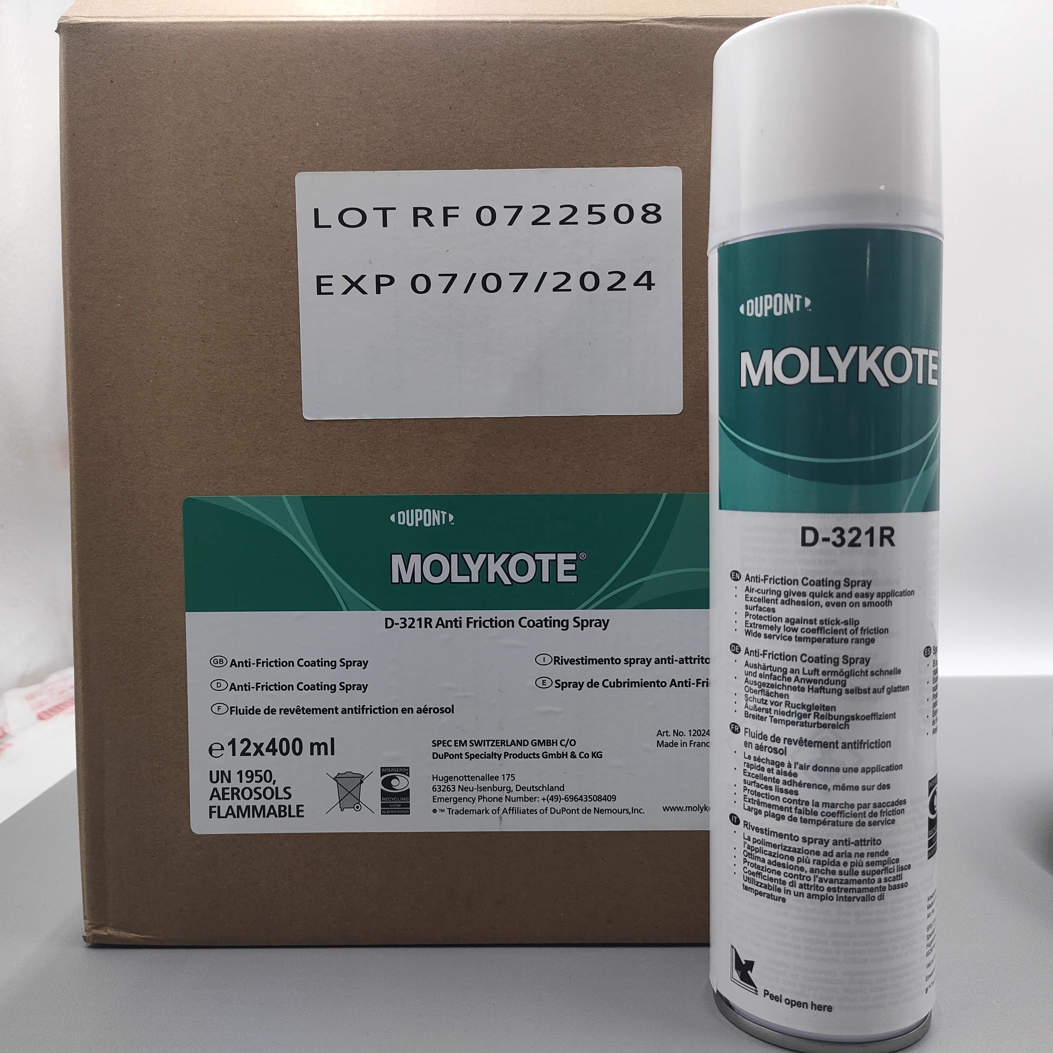 MOLYKOTE D-321R Molybdenum disulfide grease fast drying high speed high temperature grease spray