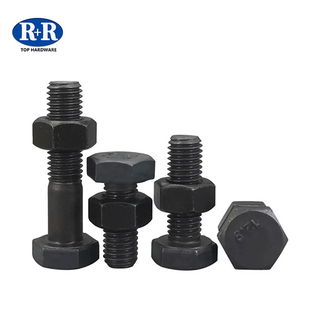 High Quality Hex Head Fastener Grade 8.8/10.9/12.9 Hex Bolt And Nut Black screws and nuts