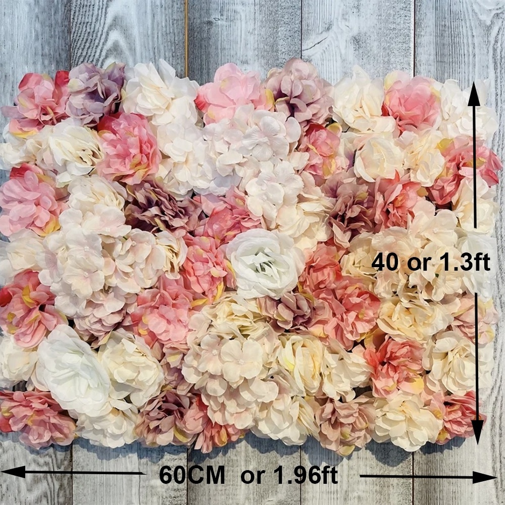 2024 hot sale 40*60cm artificial flower wall decorative for wedding