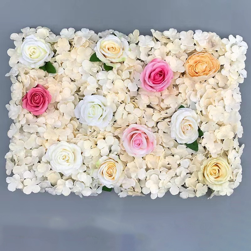 2024 wholesale 40*60cm artificial flower wall panel backdrop wedding decor