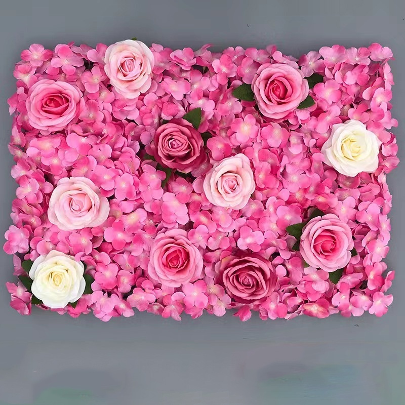 2024 wholesale 40*60cm artificial flower wall panel backdrop wedding decor