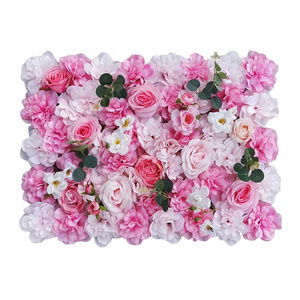 2024 wholesale 40*60cm artificial flower wall panel backdrop wedding decor