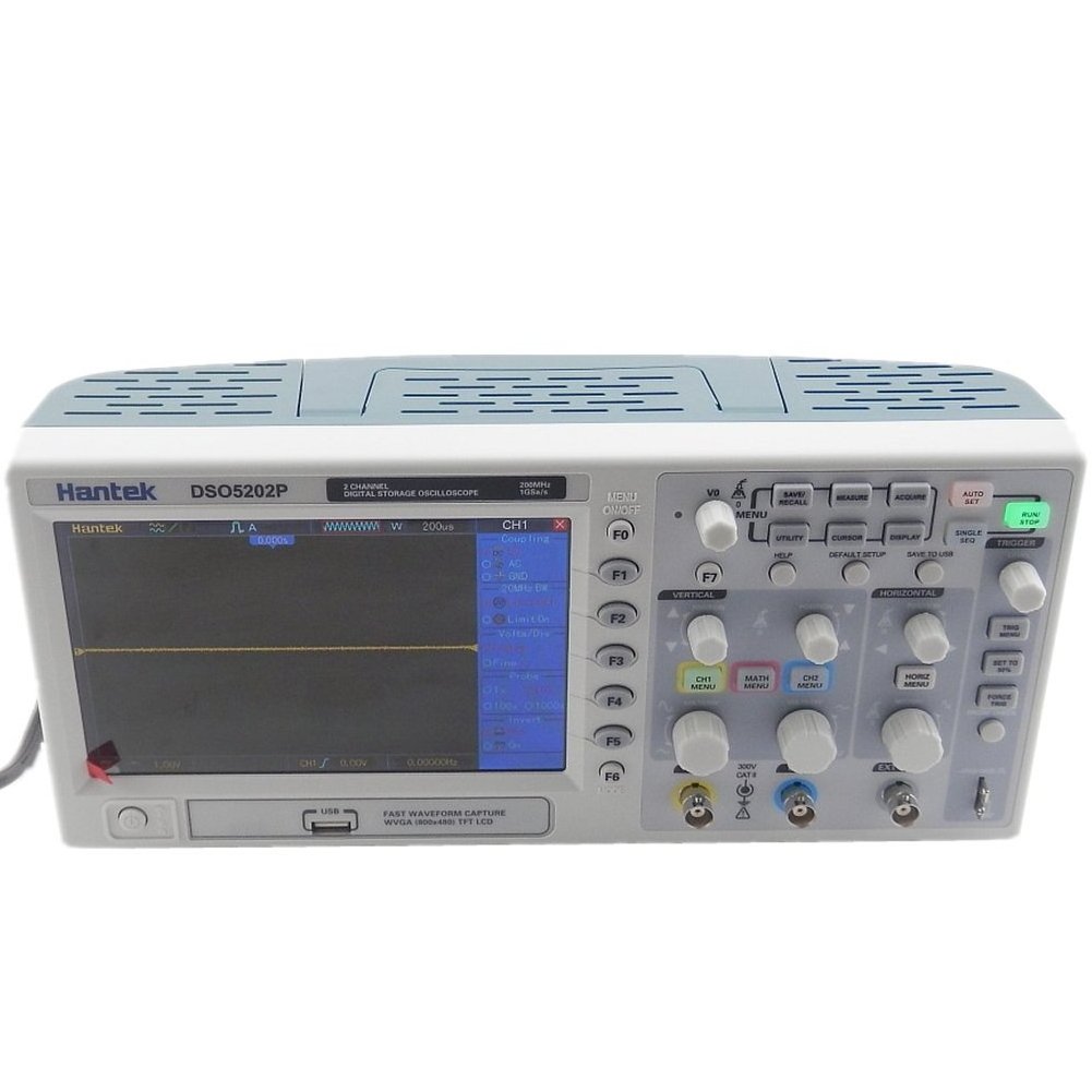 Digital Oscilloscope 200mhz Hantek Dso5202p Bandwidth 2 Channels Pc Usb Lcd Portable Osciloscopio Electrical Tools