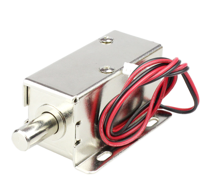 LY-01 DC12V 24V 1.2A 28.8W Stroke 10mm Electronic Lock Assembly Solenoid File Lock Round Head  For Cabinet Door Lock