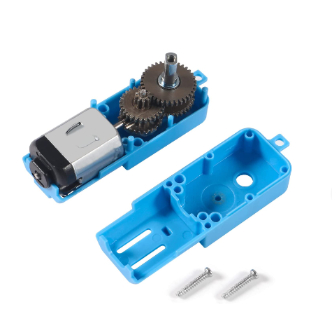 DC 3V-6V 1:90 Metal Gear Motor All Metal Single-Shaft Gear Motor Robot Intelligent Vehicle Speed Reducer TT Motor Blue