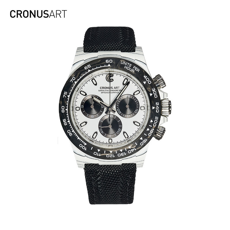 CRONUSART Lucky Compass Fashionable Design Double-Sided Sapphire Mechanical Watch Carbon Fiber  Watch Case