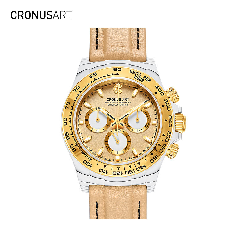 CRONUSART Lucky Compass Fashionable Design Double-Sided Sapphire Mechanical Watch Carbon Fiber  Watch Case