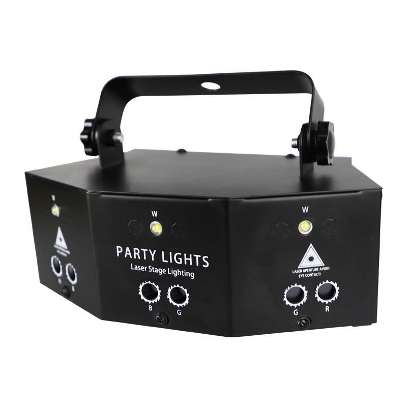 (Drop shipping )  Laser Beam   ,  white Strobe Lights ,  Laser Patterns  Projector  ,3 in 1 RGB Disco DJ Party Laser Lights