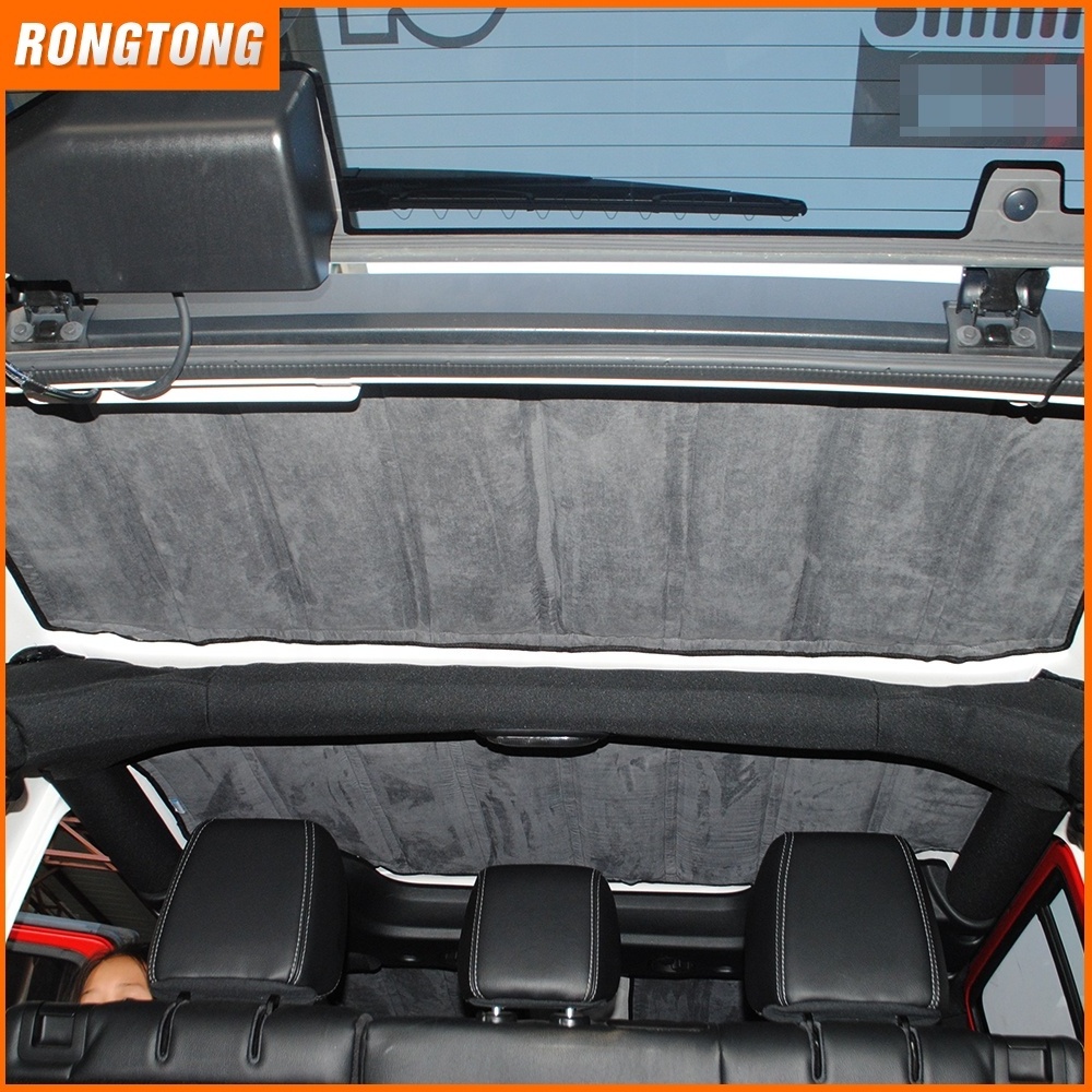 2doors/4 doors 1 Set Black Car Roof Hardtop Heat Insulation Cotton Kit Adiabatic Cover for Jeep Wrangler 2011-2017