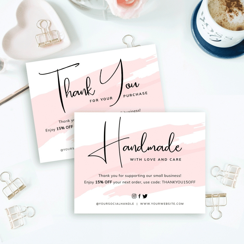 Custom Luxury Design Thank You Cards Jewelry Care Card Printable Instruction For Small Business Care Card