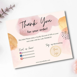 Custom Luxury Design Thank You Cards Jewelry Care Card Printable Instruction For Small Business Care Card