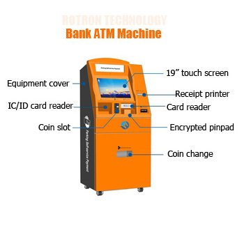 Windows10 high quality bank Automatic teller machine with bill acceptor and cash dispenser