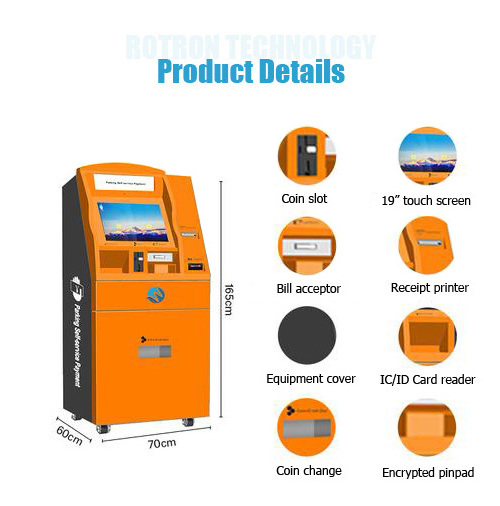 Automatic parking self payment machine for license plate recognition with barcode scanner