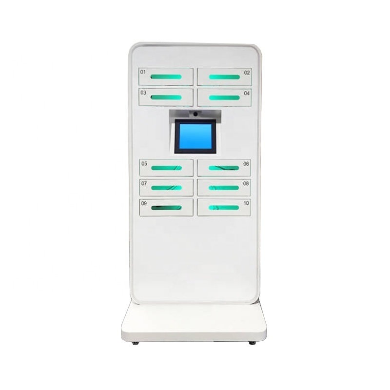 10 Charging Lockers Stand Alone Cell Phone Charging Station Kiosk