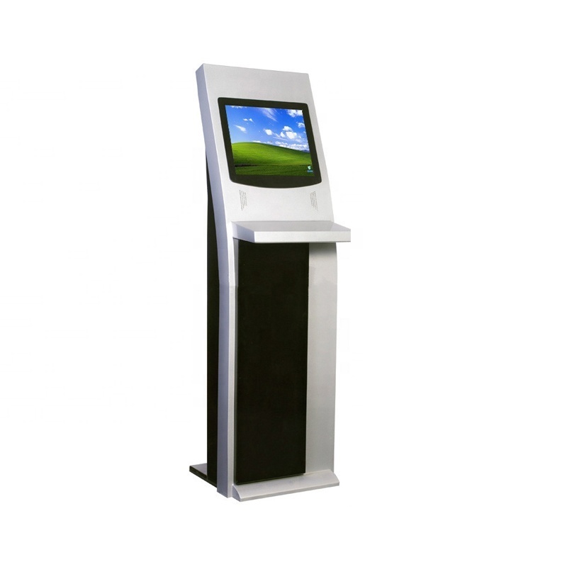 High Safety Self service Windows 10 free standing Indoor Query kiosk with Mental Keyboard