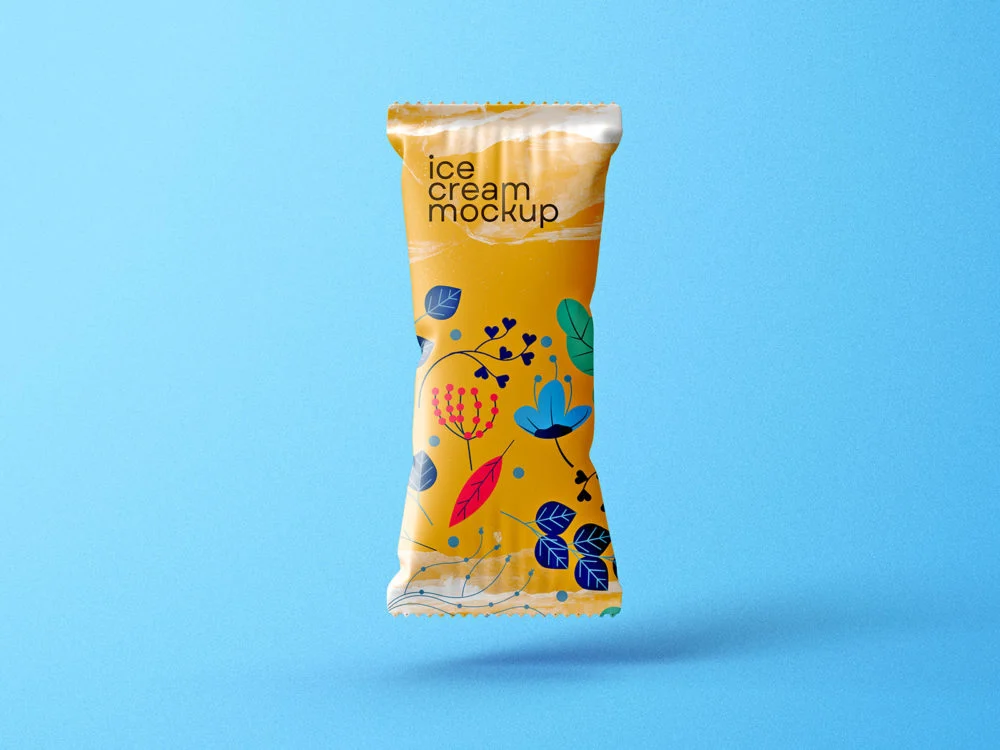 Print Customized Frozen Icecream Food Packaging Three Side Seal Popsicle Bags