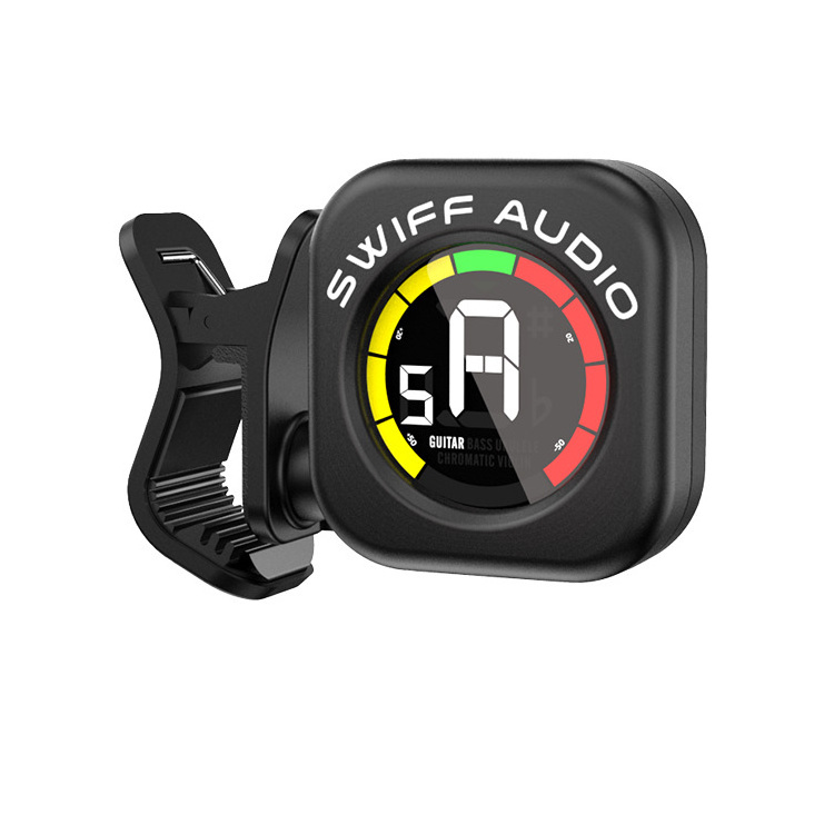 Swiff A12 Professional Clip on Tuner for Acoustic Guitar  Electric Guitar Bass Mandolin Violin Ukulele and Banjo