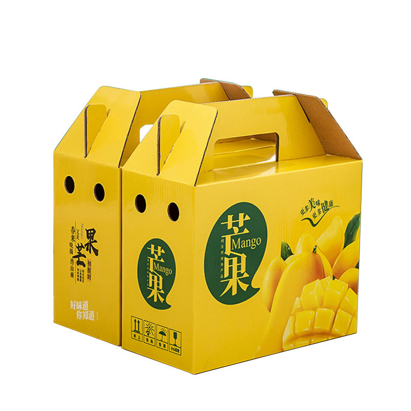 Wholesale Custom Mango Gift Box Packing Green Mang Box Fruit Empty Packaging Box