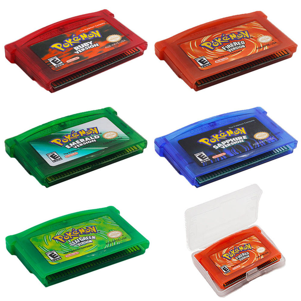 For NDSL GB GBC GBM GBASP Classic 32 Bit Video Game Cartridge Pokemon Emerald FireRed LeafGreen Ruby Sapphire Game Cards