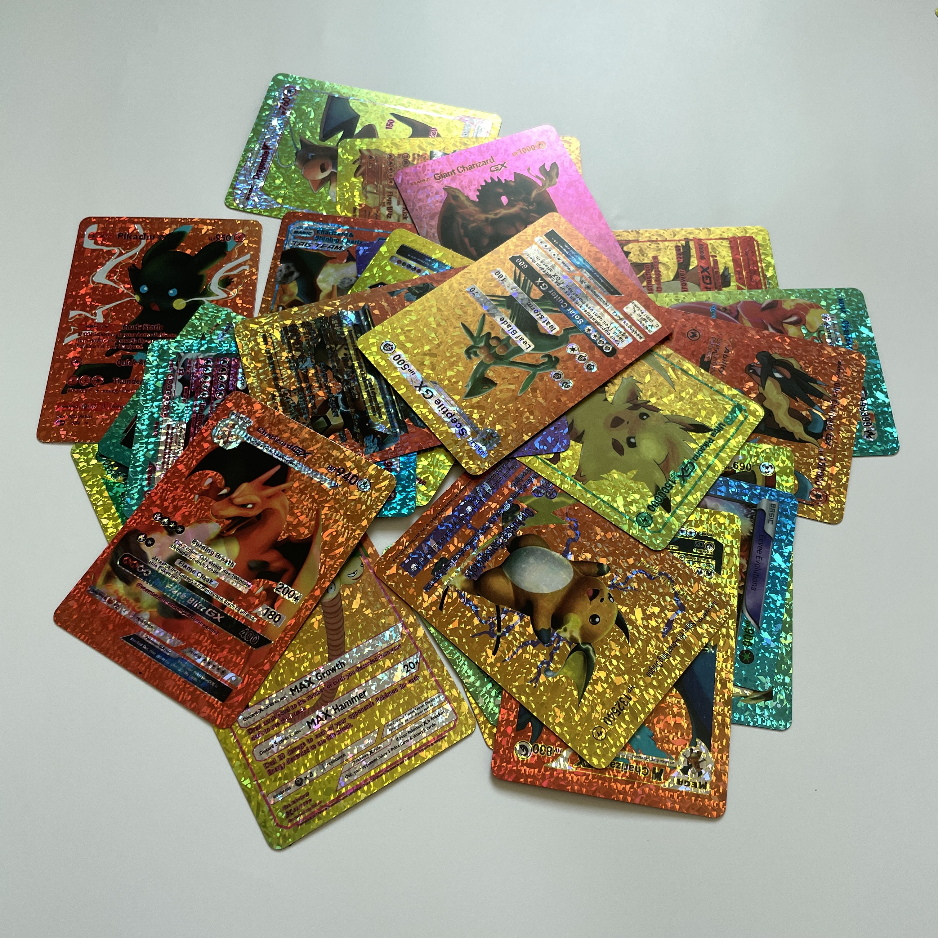 Pokemon Diamond Cards EX GX V VMAX DX Basic Rare Pokemon Trading Card Game High HP Shiny Flashing POKEMON TCG Cards