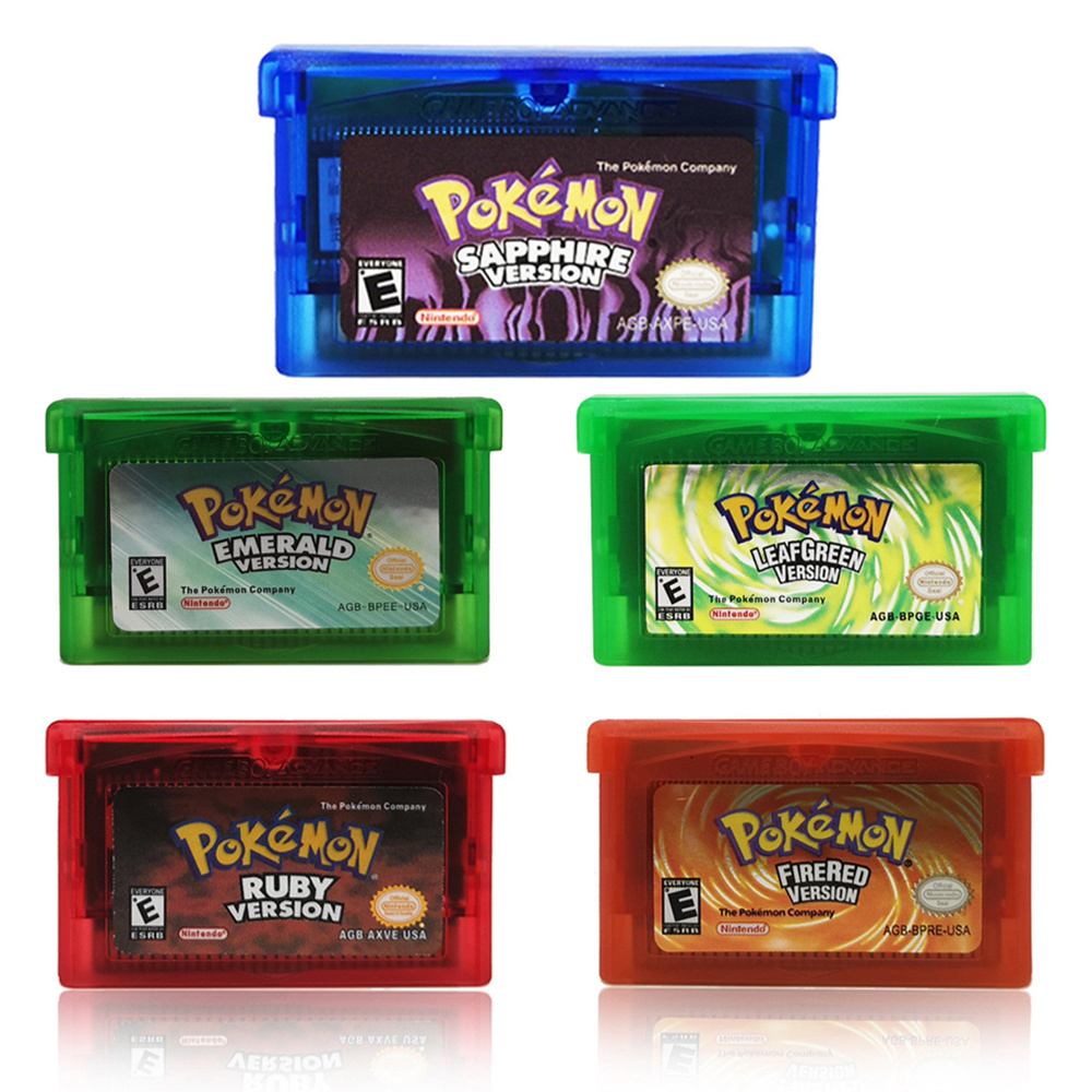 For NDSL GB GBC GBM GBASP Classic 32 Bit Video Game Cartridge Pokemon Emerald FireRed LeafGreen Ruby Sapphire Game Cards