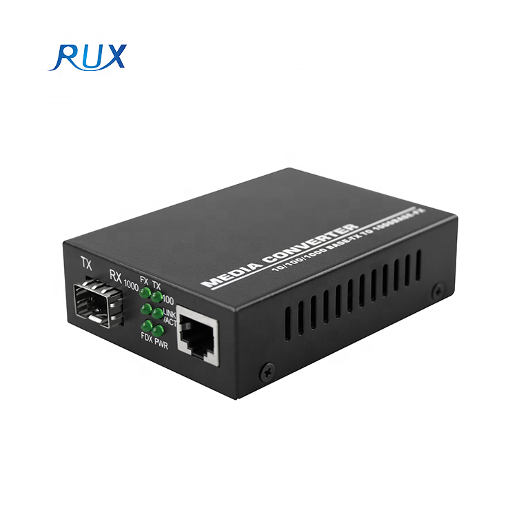 Gigabit Ethernet 10/100/1000M SFP Port Optical Fiber Media Converter