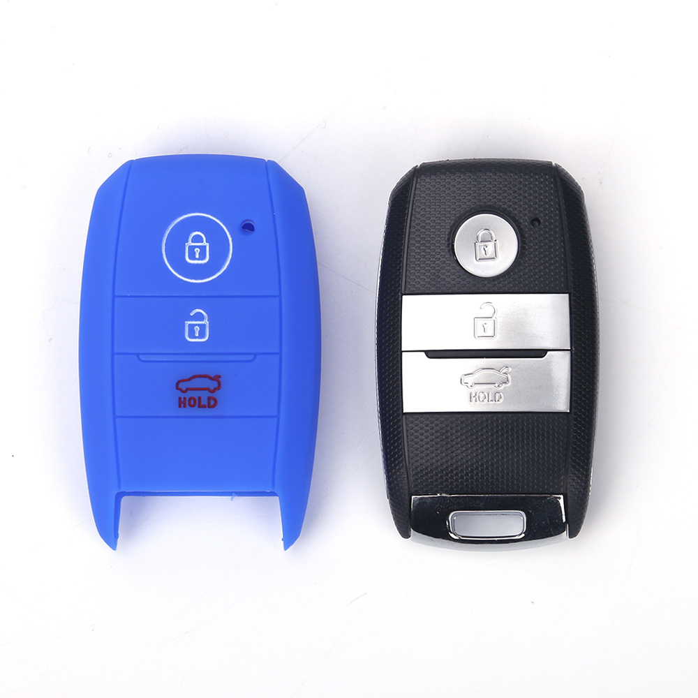 Car Key Accessories Durable Silicone Rubber 3 Buttons Remote Key Case Car Key Cover