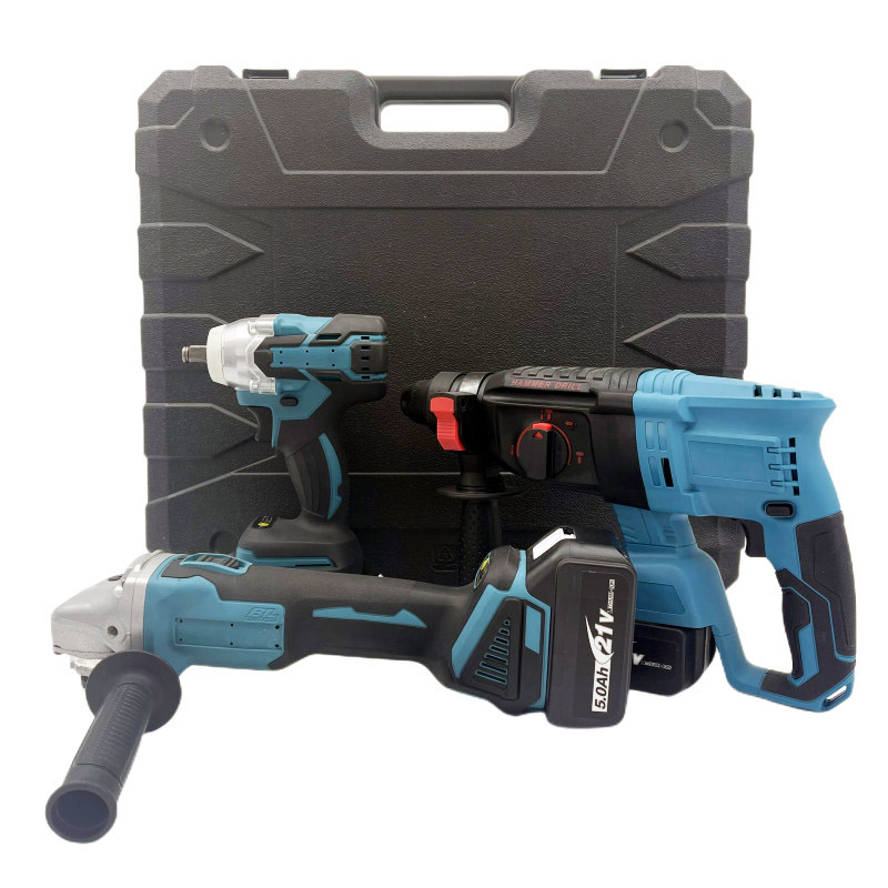 MKT Brush Drill Wrench Angle Grinder 21V Tools Hardware Cordless Battery Power Tools Set Combo Kit