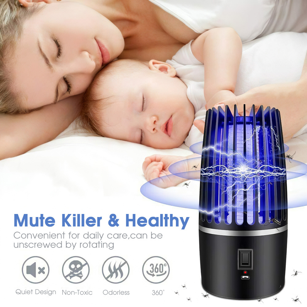 Electric Mosquito Killer Electric Shock Indoor Insect Zapper Safe 2000V High Powered UV Light Fly Trap