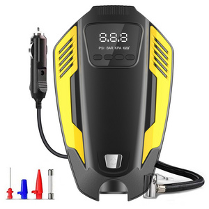 Portable 12V DC Air Compressor Cars Motorcycles Bicycles Tire Inflator Auto-Shutoff LED Light Tire Pressure Monitor Function