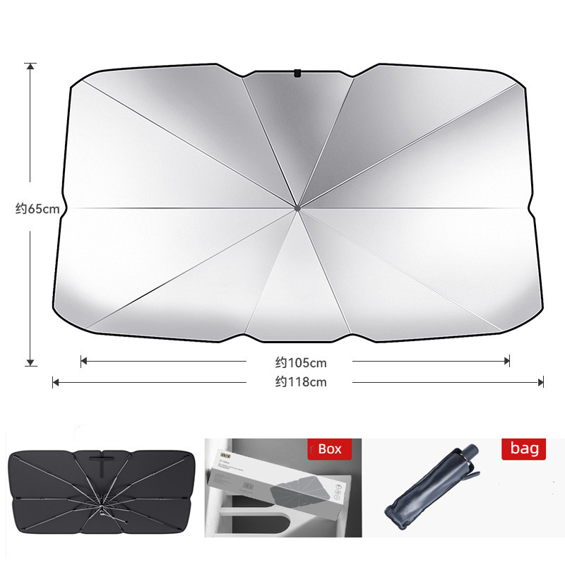 Foldable Car Umbrella Sunshade Cover UV Block Collapsable Car Sun Shades for Auto Windshield Covers Most Cars