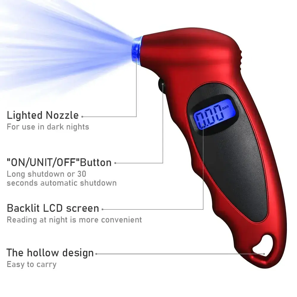 manufacturer 4 ranges 150psi electronic digital MINI tire tyre pressure Gauge meter for  Car Truck