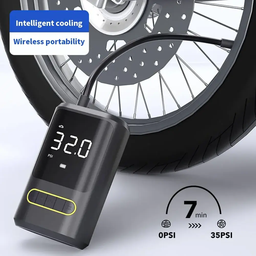 Portable Wireless Automatic Tire Inflator 150Psi Electric Car Air Pump with LED