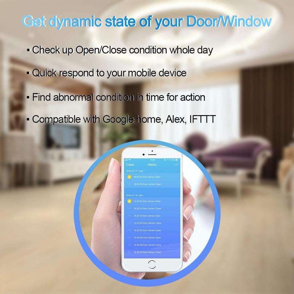 Tuya Smart WiFi Wireless Magnetic Alarm Door Sensor Manufacturer from China