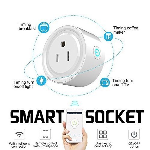 Tuya Smart Home Wifi Power Switch Plug With UK/US/EU Standard, Mini Wifi Smart Wall Plug