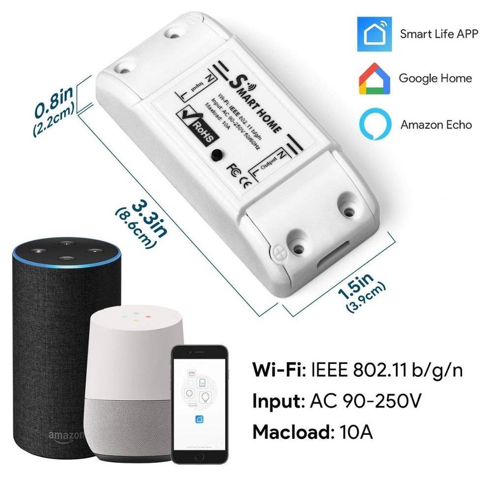 Mini Wireless Wifi Ac Power Smart Controller Home Automation System Remote Switch