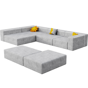 New Design 12pcs/set Multi-functional Creative Furniture Healthy Foam Convertible Sofa Modular Set Living Room Sofa