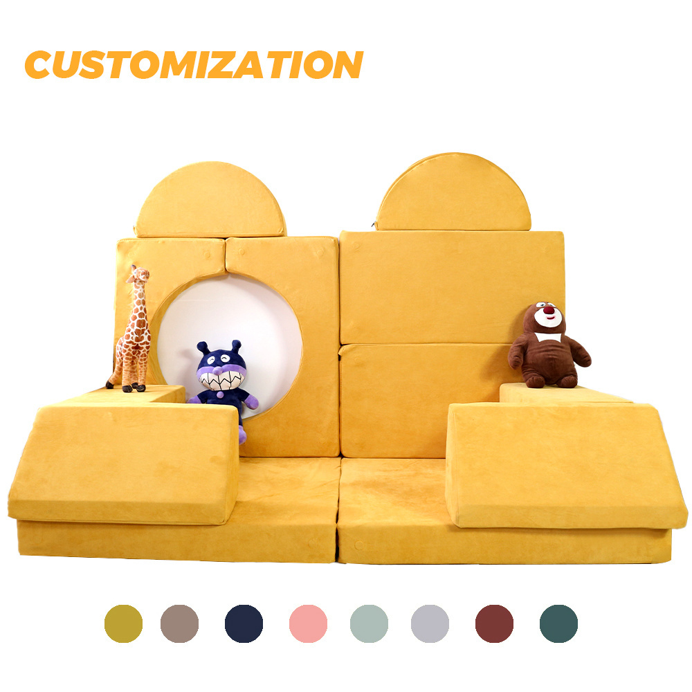 New Children Play Memory Foam Play Couch Living Room Furniture Cushion Mattress Folding Living Room Sofas Kids Play Couch