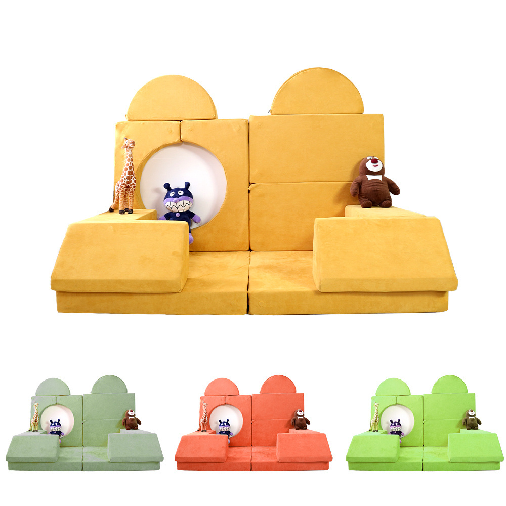 New Children Play Memory Foam Play Couch Living Room Furniture Cushion Mattress Folding Living Room Sofas Kids Play Couch