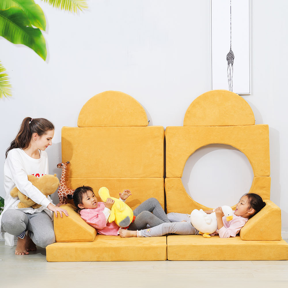 New Children Play Memory Foam Play Couch Living Room Furniture Cushion Mattress Folding Living Room Sofas Kids Play Couch