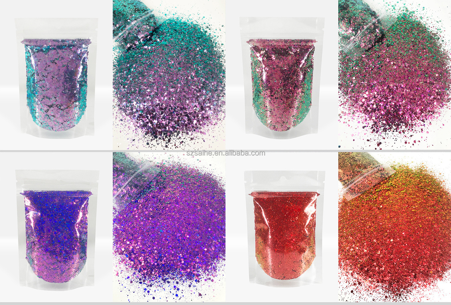 Eco-friendly Resistant Solvent polyester fine extra Wholesale glitter Chunky Mixed glitter